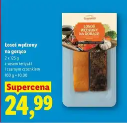 Lidl Łosoś wędzony na gorąco z sosem teriyaki i czarnym czosnkiem oferta