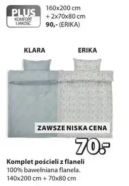 JYSK Komplet pościeli z flaneli ERIKA oferta