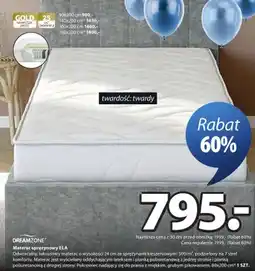 JYSK Materac sprężynowy Ela odwracalny luksusowy materac o wysokości 24cm oferta