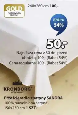 JYSK Prześcieradło z satyny SANDRA oferta