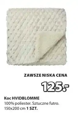 JYSK Koc 100% poliester. Sztuczne futro. 150x200 cm oferta