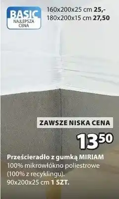 JYSK Prześcieradło z gumką MIRIAM oferta