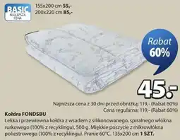 JYSK Kołdra lekka i przewiewna z wsadem z silikonowanego, spiralnego włókna rurkowego oferta