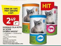 Chata Polska Kawałki dla kota w sosie dobra nasza 2 drobiem + 2 wołowiną 2 z NZ oferta