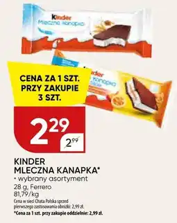 Chata Polska Kinder mleczna kanapka oferta