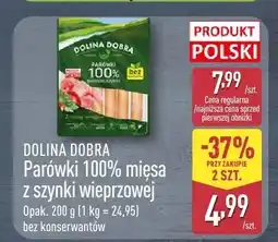 ALDI Parowki 100% mięsa z szynki wieprzowej oferta