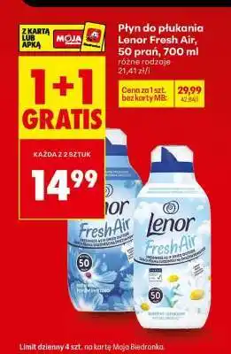 Biedronka Płyn do płukania Lenor Fresh Air, 50 prań, 700 ml oferta