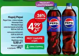 Żabka Napój Pepsi Cola - różne rodzaje, Mountain Dew, Mirinda Orange oferta
