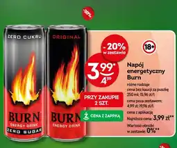 Żabka Napój energetyczny Burn Zero Sugar oferta