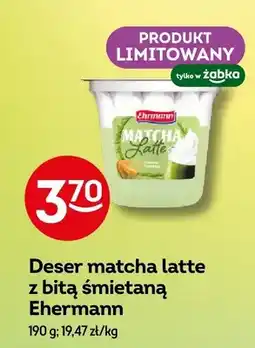 Żabka Deser matcha latte z bitą śmietaną oferta
