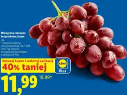 Lidl Winogrona czerwone bezpestkowe, luzem oferta