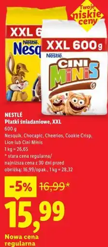 Lidl Płatki śniadaniowe, XXL NESTLÉ oferta