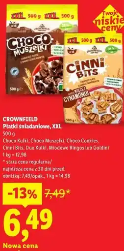 Lidl Płatki śniadaniowe, XXL CROWNFIELD oferta
