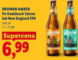Lidl BROWAR AMBER Po Godzinach Saison lub New England IPA oferta