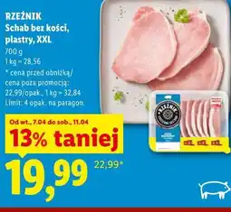 Lidl RZEŹNIK Schab bez kości, plastry, XXL oferta