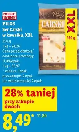 Lidl Ser Carski w kawałku, XXL 350 g PILOS oferta