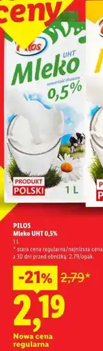 Lidl Pilos Mleko UHT 0,5% oferta