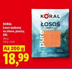 Lidl KORAL Łosoś wędzony na zimno, plastry, XXL oferta
