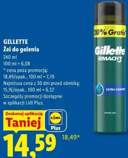 Lidl GILLETTE Żel do golenia oferta