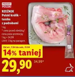 Lidl Polski królik - tuszka z podrobami oferta