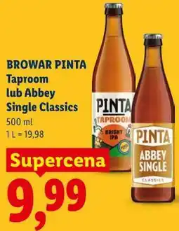Lidl BROWAR PINTA Taproom lub Abbey Single Classics oferta