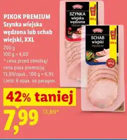 Lidl PIKOK PREMIUM Szynka wiejska wędzona lub schab wiejski, XXL oferta