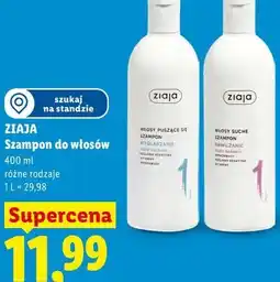 Lidl ZIAJA Szampon do włosów 400 ml różne rodzaje oferta
