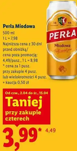 Lidl Perła Miodowa oferta