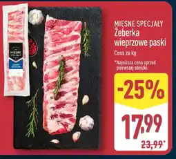 ALDI Mięsne Specjały Zeberka wieprzowe paski oferta