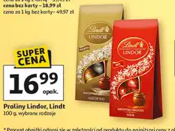 Auchan Praliny Lindor, Lindt 100 g, wybrane rodzaje oferta