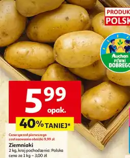 Auchan Ziemniaki 2 kg, kraj pochodzenia: Polska oferta