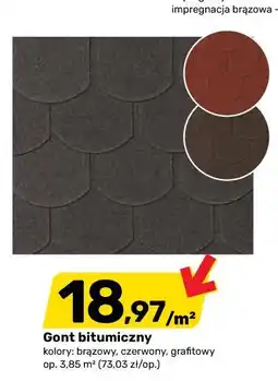 Bricomarche Gont bitumiczny kolory: brązowy, czerwony, grafitowy op. 3,85 m2 oferta