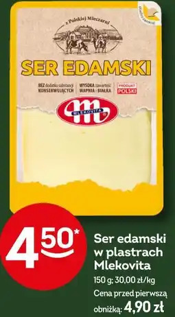 Żabka Ser edamski w plastrach Mlekovita oferta