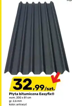 Bricomarche Płyta bitumiczna Easyfix wym. 200 x 81 cm gr. 2,6 mm kolor: antracyt oferta