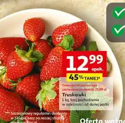 Auchan Truskawki 1 kg, kraj pochodzenia w zależności od danej partii oferta