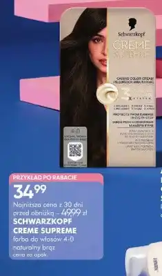 SuperPharm Farba do włosów Schwarzkopf Creme Supreme 4-0 naturalny brąz oferta