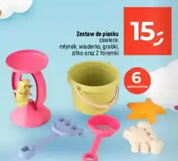 Dealz Zestaw do piasku zawiera: młynek, wiaderko, grabki, sitko oraz 2 foremki oferta