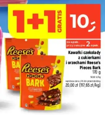 Kawałki czekolady z cukierkami i orzechami Reese's Pieces Bark