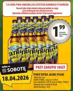 Arhelan Piwo Tatra jasne pełne oferta