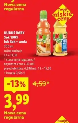 Lidl Sok 100% lub Sok + woda różne rodzaje oferta