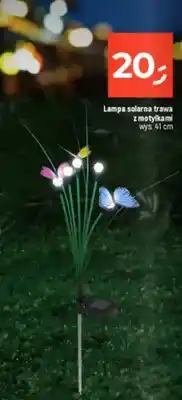 Dealz Lampa solarna trawa z motylkami oferta