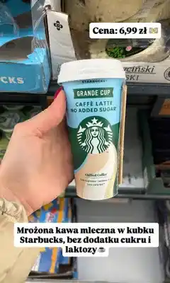 Biedronka Kawa mrożona Grande Cup Caffè Latte bez dodatku cukru i laktozy oferta
