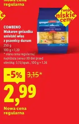 Lidl Makaron gniazdka anielski włos z pszenicy durum oferta