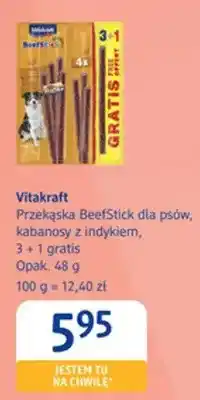 dm drogerie markt Przekąska BeefStick dla psów, kabanosy z indykiem, 3 + 1 gratis oferta
