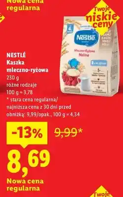 Lidl Kaszka mleczno-ryżowa różne rodzaje oferta