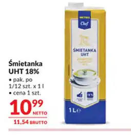 Makro Metro Chef Smietanka UHT 18% oferta