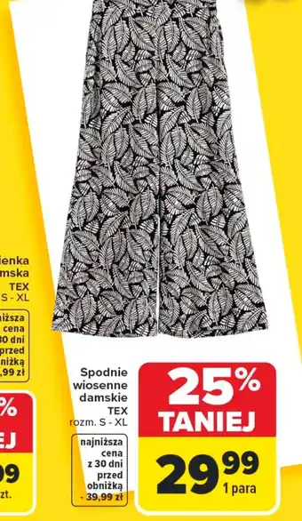 Carrefour Spodnie damskie TEX oferta
