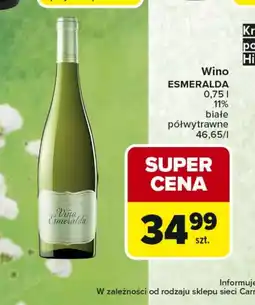 Carrefour Market Wino półwytrawne Esmeralda oferta