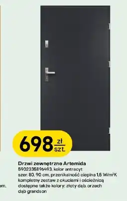 Castorama Drzwi zewnętrzne Orzech oferta