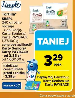 Carrefour Market Tortilla Simpl oferta
